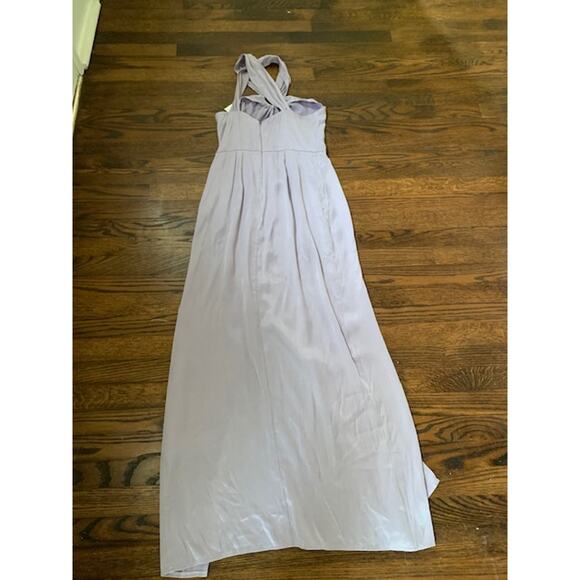 Topshop Maxi Dress Womens 4 Lilac Purple Halter Neck Wedding Guest Flirty NWT - Picture 4 of 7